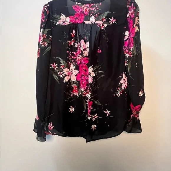 Joie Floral Black and Pink Women's Top - Picture 2 of 6